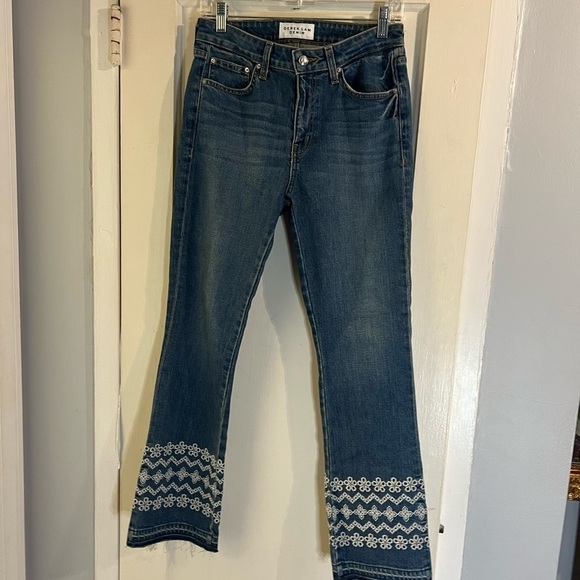Derek Lam 10 Crosby Jane Embroidered Ankle Jeans 28 - Picture 5 of 16